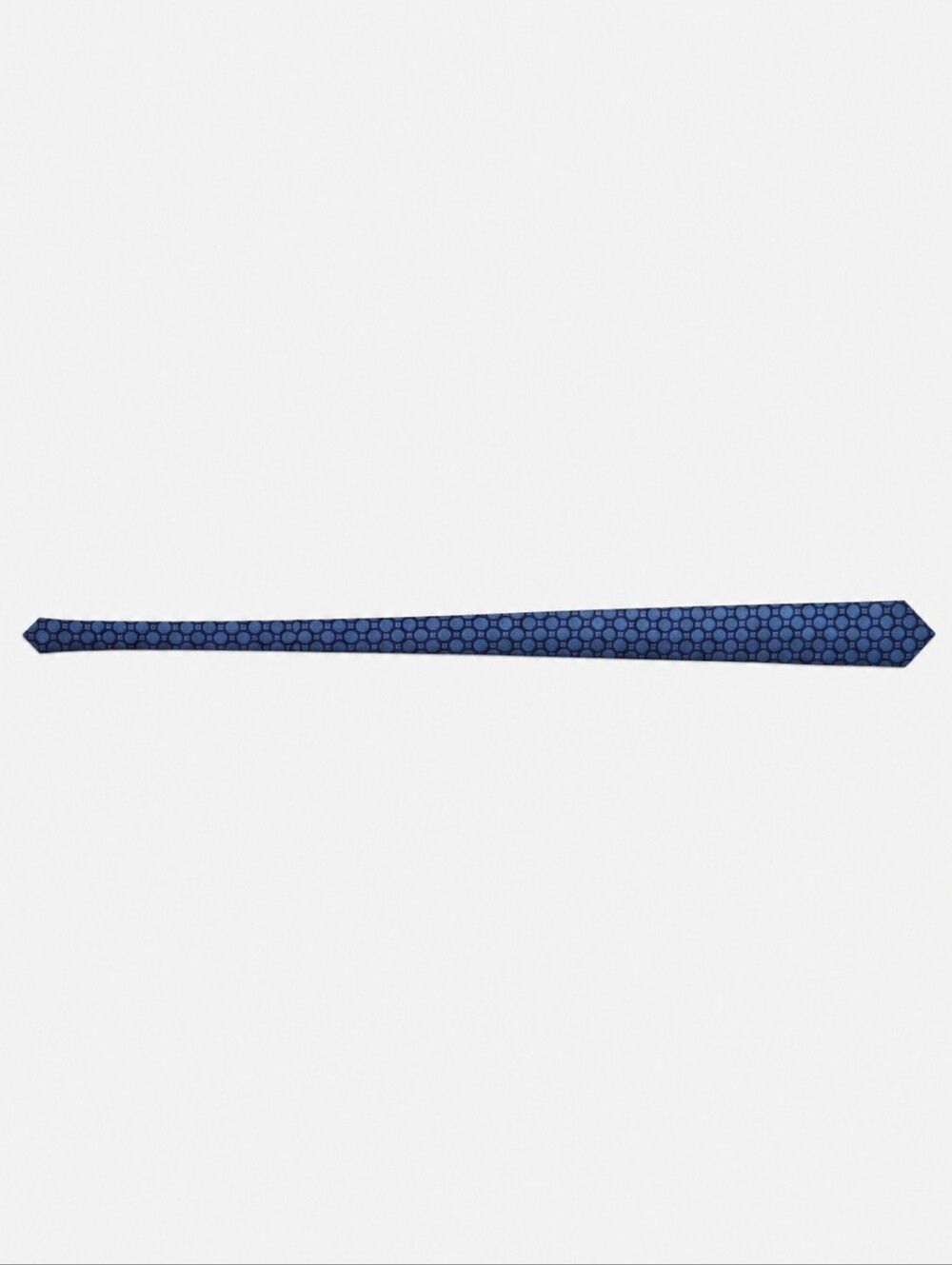 CHARVET PARIS | Blue Geometric Silk Tie | Luxury French Designer - Picture 3 of 4